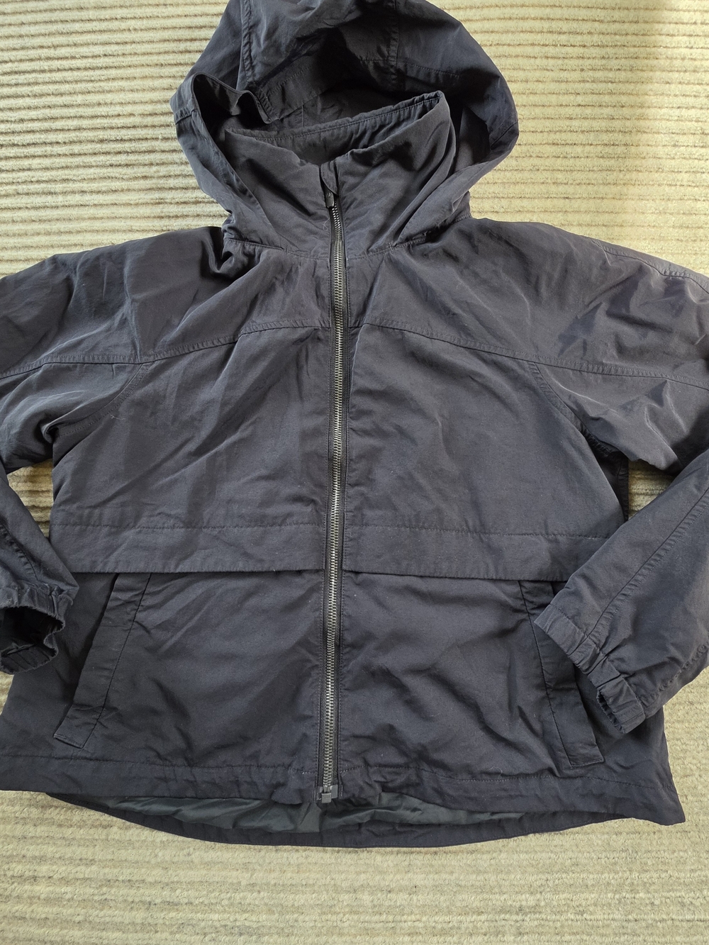 Lululemon Always Effortless Jacket Womens 6 Black Packable Hood Zip Up